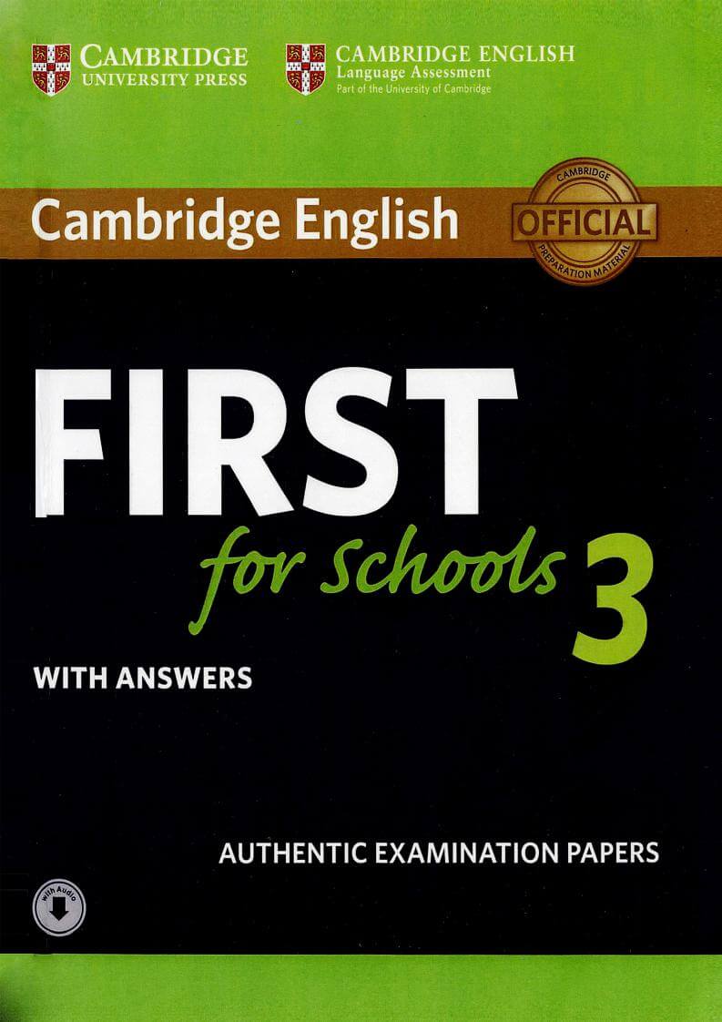 《Cambridge English B2 First for Schools 3》剑桥FCE校园版真题 第3级别