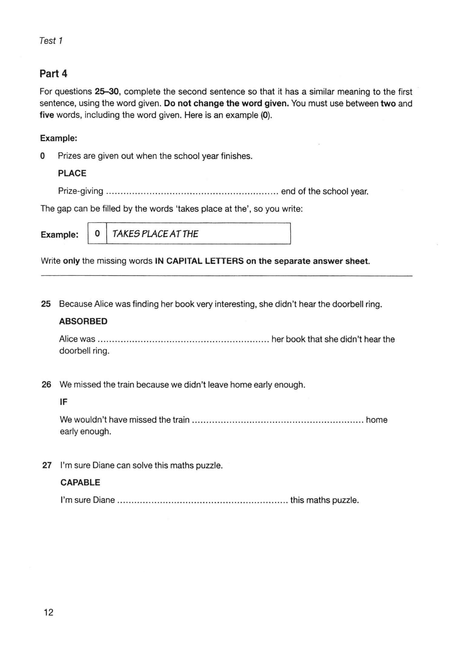 《Cambridge English B2 First for Schools 4》剑桥FCE校园版真题 第4级别 - Bukids陪伴计划