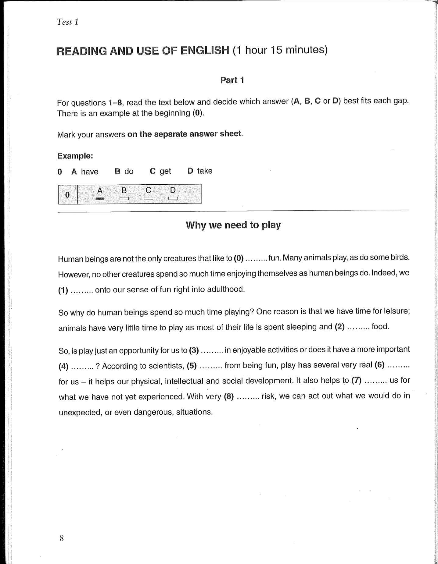 《Cambridge English B2 First 1》剑桥FCE标准版真题 第1级别 - Bukids陪伴计划